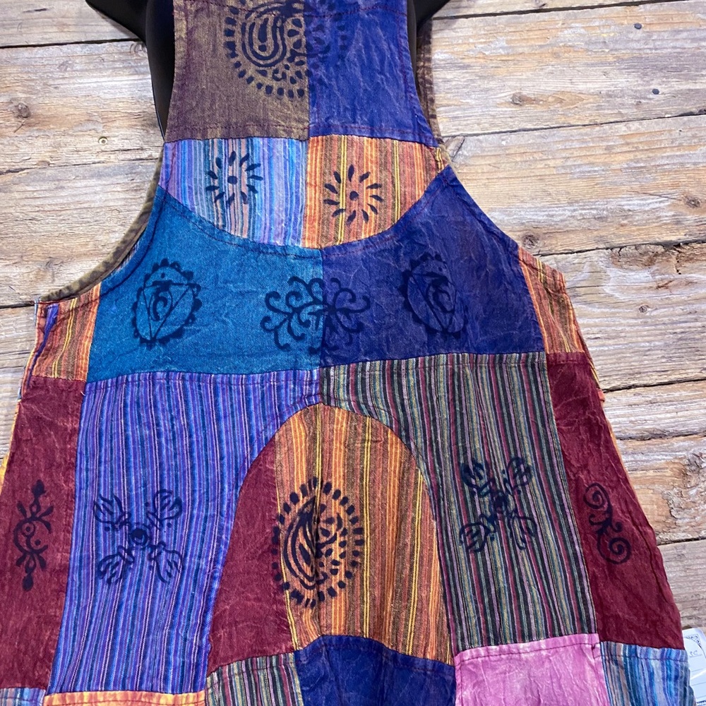 Boho hippie patchwork jumpsuit - Picture 3 of 5